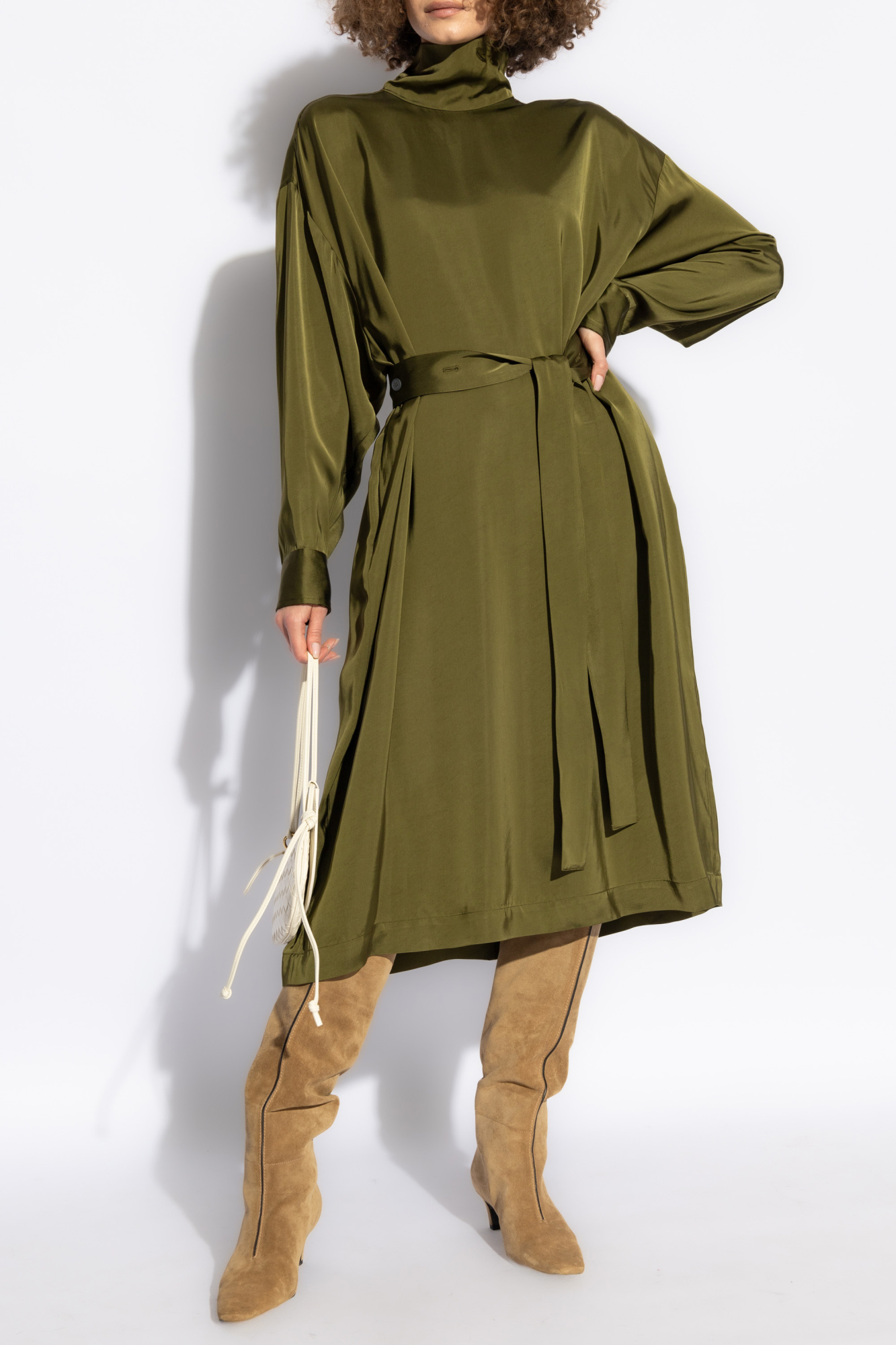 Green Dress with a stand-up collar Fabiana Filippi - Vitkac AS
